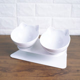 Non-slip Cat Bowls Double Pet Bowls With Raised Stand